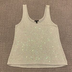 FANG sequined grey tank top